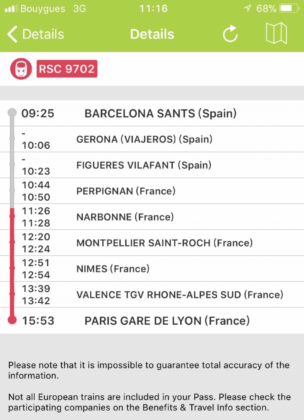 西班牙法國交通｜巴塞隆納坐火車到巴黎頭等艙搭乘心得分享
